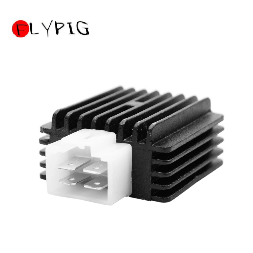 FLYPIG Новая мотоциклетная обувь Запчасти 4 Pin Напряжение Регулятор выпрямителя 50cc-125cc GY6 50cc 60cc 80cc 125cc 150cc 12V10A для мотовездеходов, скутеров и мопедов
