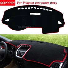 Стайлинга автомобилей Dashboard Избегайте Light Pad полиэстер для peugeot 207 2009- инструмент платформы крышка защитные коврики