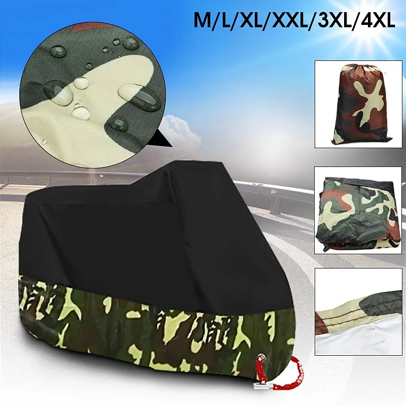 

Universal 190T Motorbike ATV Cover UV Protector Waterproof Rain Dustproof Anti-theft Motorcycle Scooter Covers With Lock Holes