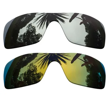 

2 Pieces Polarized Replacement Lenses for Batwolf Sunglasses Frame Silver-24K Gold
