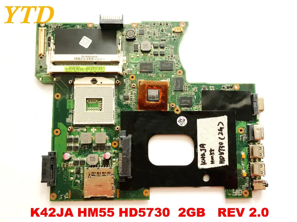 Оригинальная материнская плата K42JA для ноутбука ASUS HM55 HD5730 2 Гб REV 0 протестирована
