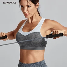 SYROKAN, Женский беспроводной спортивный бюстгальтер, спортивный бюстгальтер для тренировок, йоги