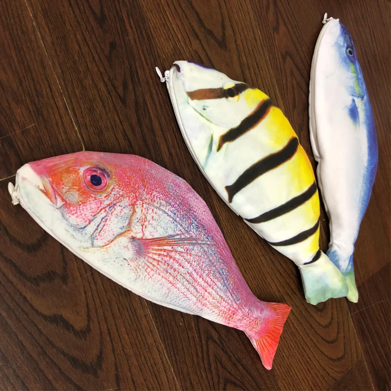 

Fish Shape Pencil Case Creative Stationery Student Cloth Pencils Bags Big Capacity Pencil Case School Supplies Stationery Gift