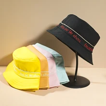 Унисекс Harajuku Панама Рыбалка Открытый Панама письмо хип хоп кепки для мужчин лето для Рыбацкая шляпа wo bone feminino