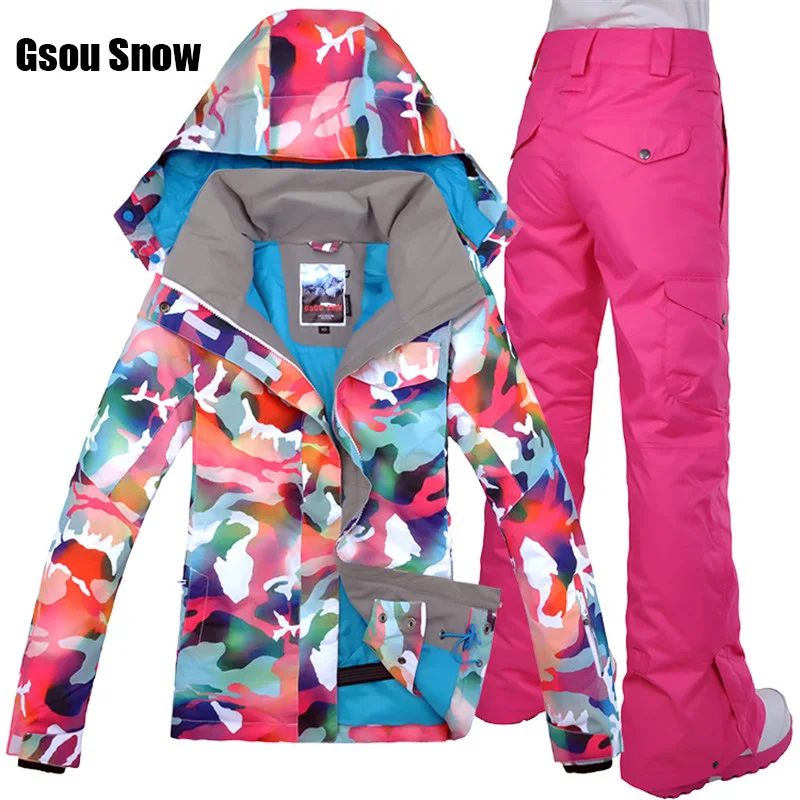 Buy New, Gsou Snow Skiing Clothes Women Outdoors