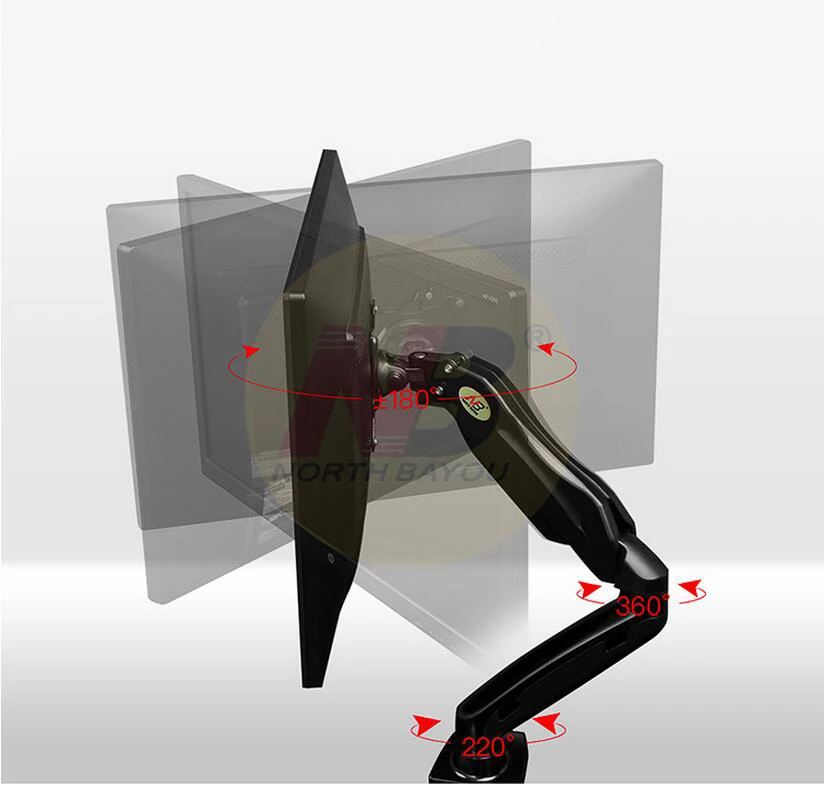 NB F80 Desktop17-2" ЖК-дисплей светодио дный монитор держатель весна газа руку полный движения ТВ крепления загрузку 2-6.5kgs черный
