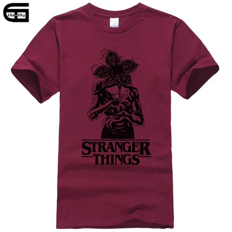 New Street Brand Stranger Things T Shirt Men Funny Strange Demogorgon T-shirt Summer Short Sleeve Print Tee Male Clothing T214