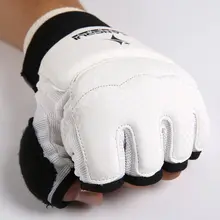 Перчатки для кулачного боя с половинным пальцем-защита ноги перчатки для рук для таэквондо Муай Тай тренировочный Пробивной мешок