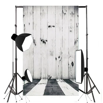 

90X60cm Black White Wood Floor Photographic Backdrop Background Studio Prop For Photography Party Bar