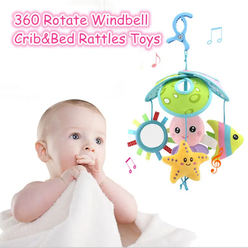 

Baby Toys 0-12 months Rattle Mobiles Infant Animal Crib Stroller Bed Hanging Toys Soft Plush Newborn Baby Windbell Rattles Gift