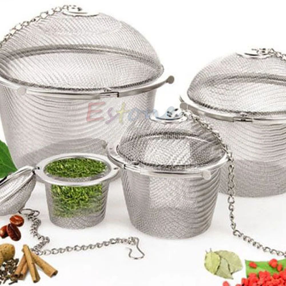 1pc Practical Stainless Steel Tea Ball Spice Strainer Mesh Infuser