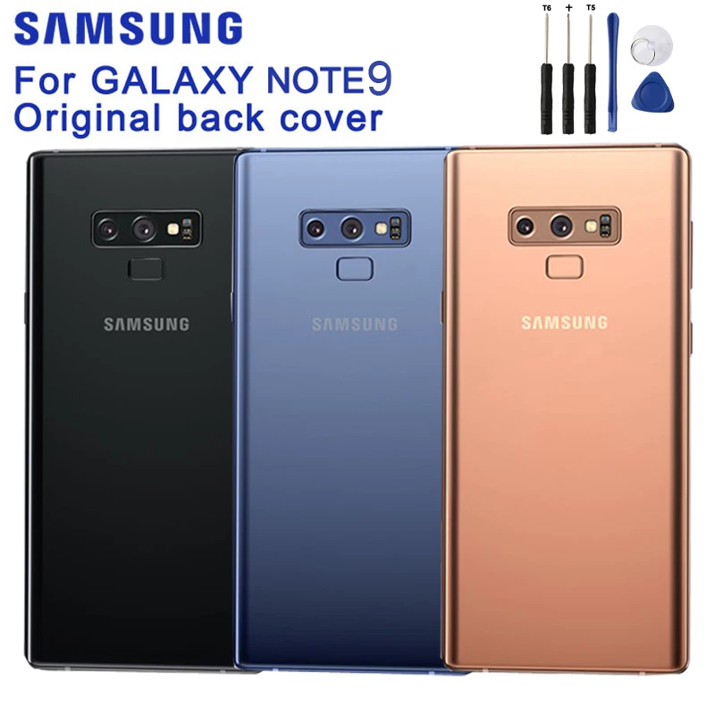 Оригинальная Крышка батарейного отсека SAMSUNG Galaxy Note9 Note 9 N9600 SM-N9600 N960F задняя крышка