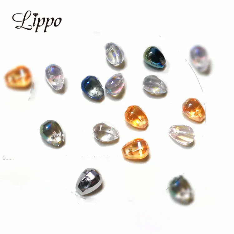 40pcs 6*9mm Clear Teardrop Crystal Charms Beads for Jewelry Making Earrings Women Diy Champagne Glass Wholesale | Украшения и