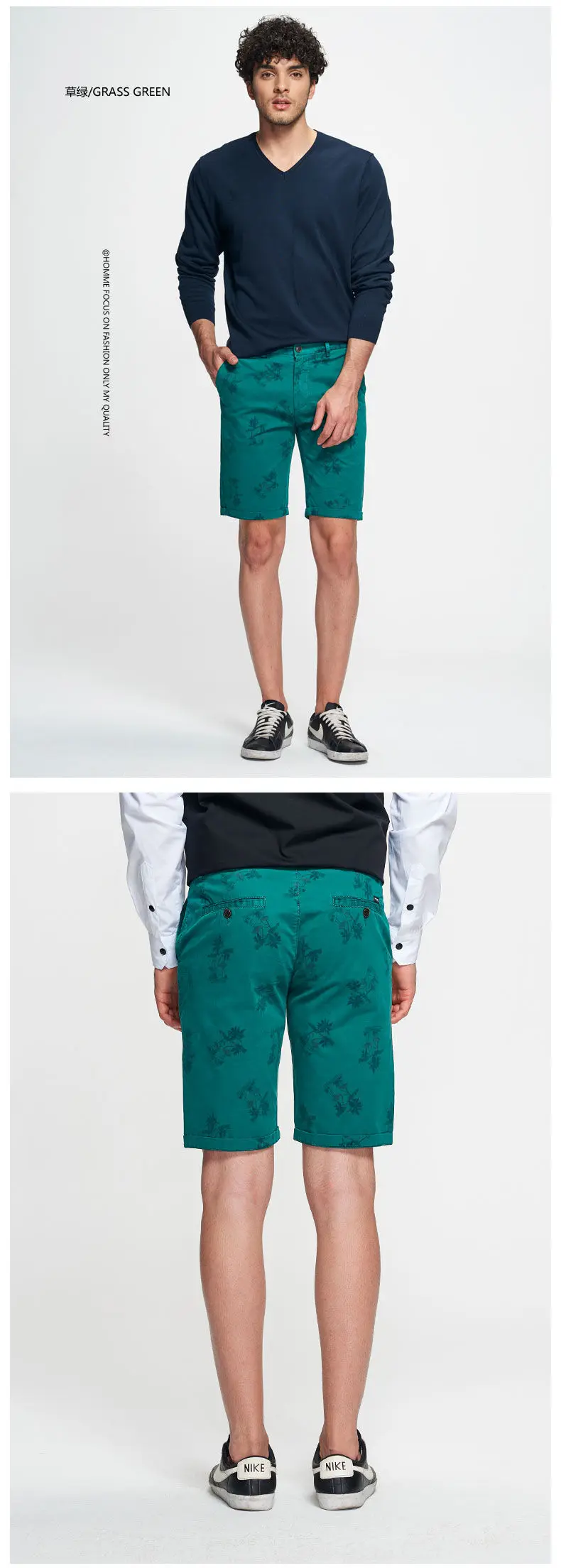 Quality Cotton Shorts Male Summer Casual Print Travel Shorts Men Washed Cargo Men Short Pants Fitted Size Brand Chinese Clothing 06