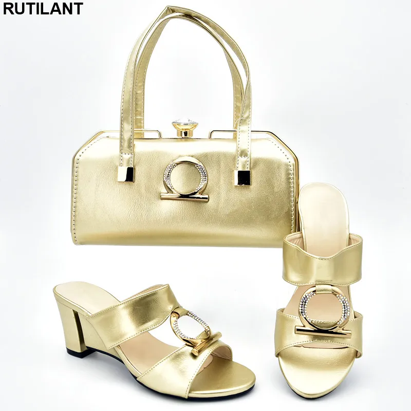 

New Arrival Italian Ladies Shoes and Bags To Match Set Designer Shoes Women Luxury 2019 Shoe and Bag Set for Party In Women