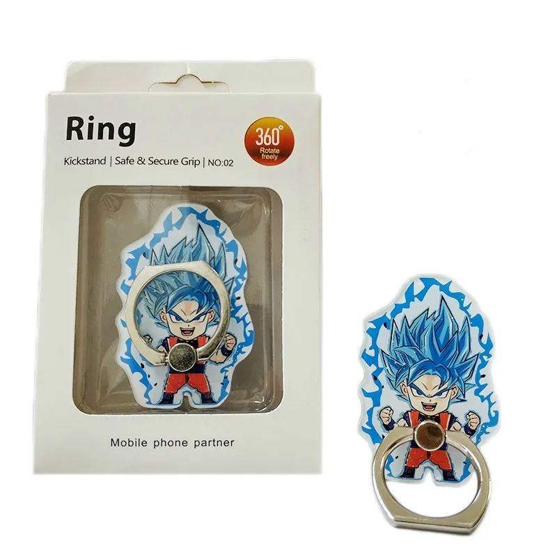 Dragon Ball кольцо для телефона Goku Vegeta держатель для мобильного телефона Dragon Ball Z 360 градусов смартфон Стенд для колец на палец для телефона - Цвет: 24