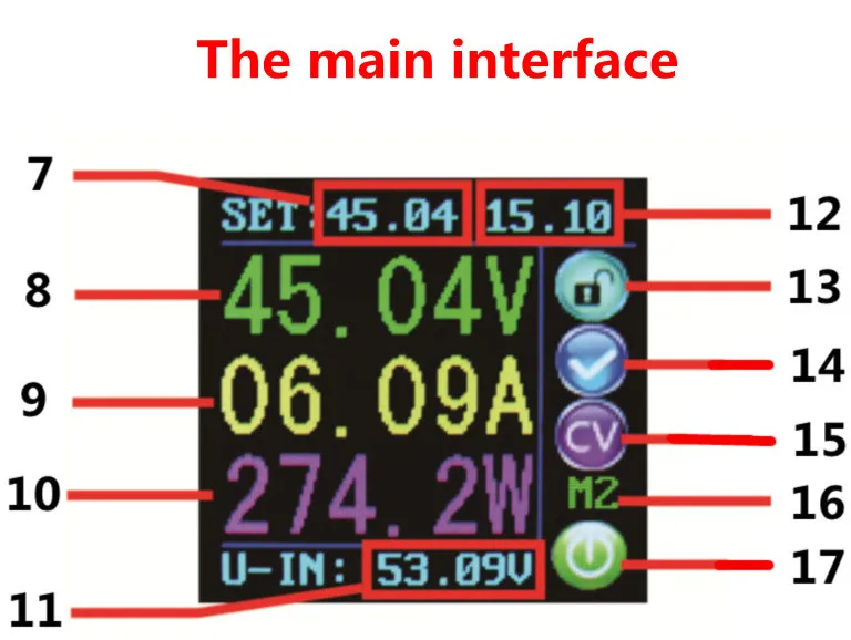tensão constante, voltímetro lcd, comunicação passo, fonte
