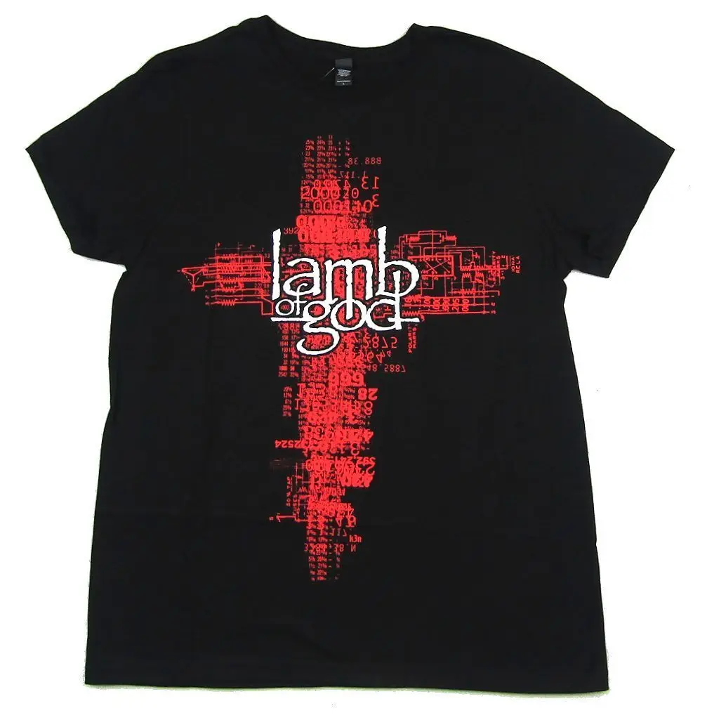

Lamb Of God Red Cross Black T Shirt New Official Band Merch LoG