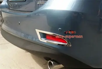 

S.Steel rear Bumper Fog Light lamp cover trim Chrome FOR Mazda6 2014 2015 2016