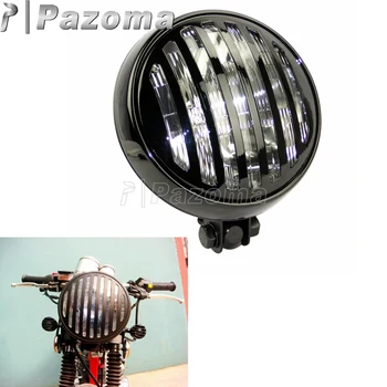 

Black 5.75" Vintage Grill Head Light 12V Motorcycles Retro Style Headlight Lighting Front Light for Harley Cafe Racer Customs