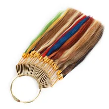 Bhf человеческие волосы цветные кольца машина Remy прямые цвета диаграммы