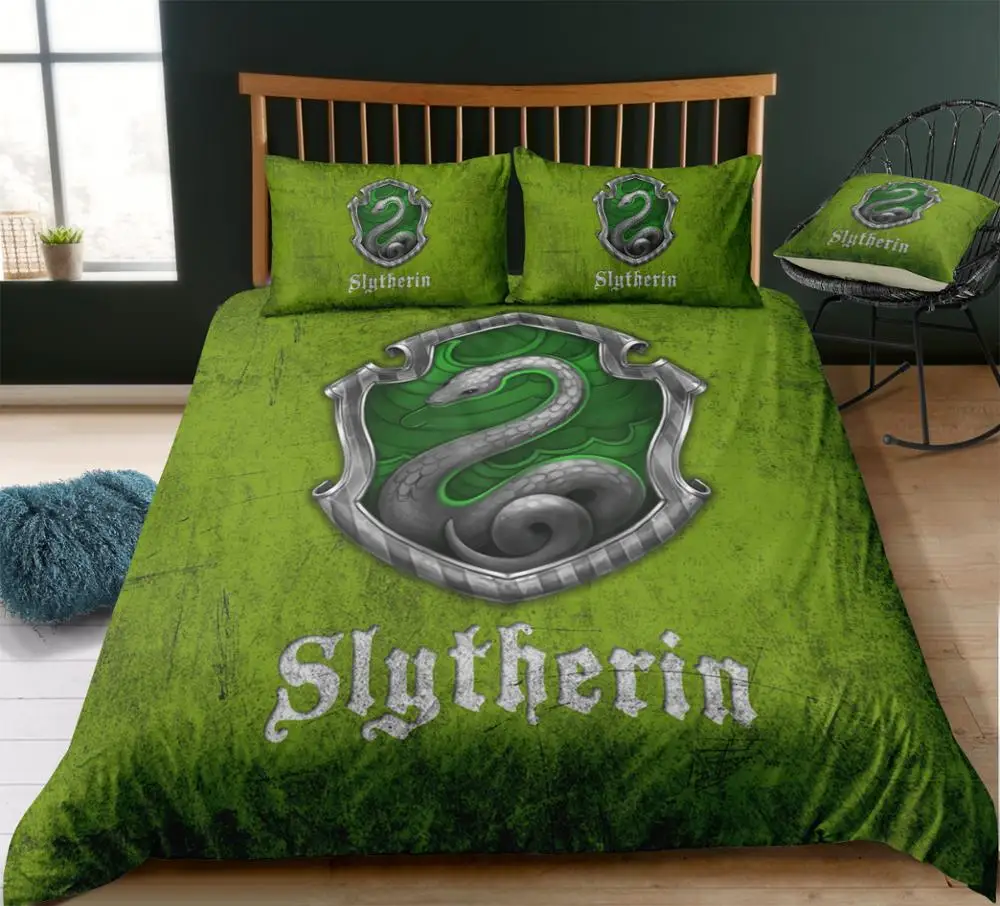 3D Bedding Set Campus Badge Print Duvet Cover Set with Pillowcase Home Textiles