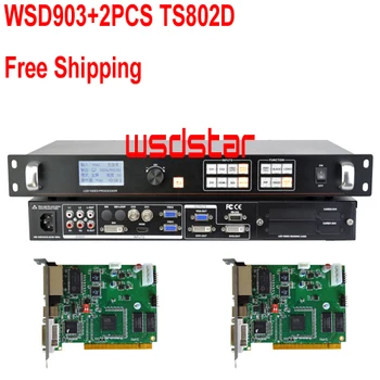 

WSD903+2PCS TS802D LED Video Processor Inputs: Audio/DVI/VGA/HDMI/CVBS PIP & POP 2304*1152 AliExpress Hot sales Free Shipping