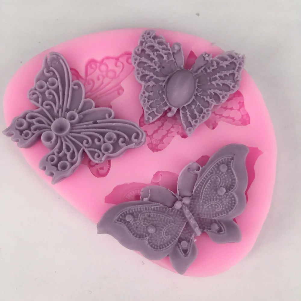 BK1020 New Arrival butterfly Butterfly Shape Fondant Cake Silicone Mold