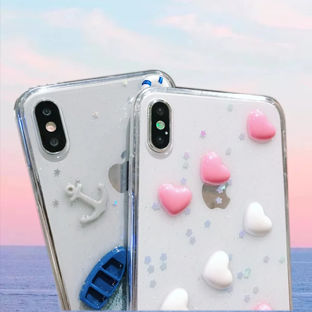 Модный милый чехол для iPhone 7 8 Plus XR XS Max 3D облако X Xs 6s 6 роскошный мягкий силиконовый