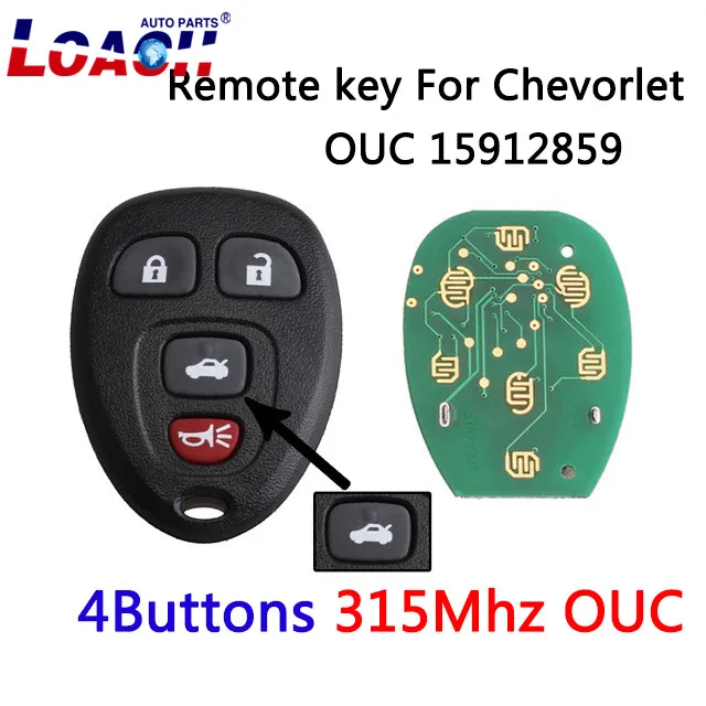 Оригинальный ключ 4BT 315 МГц дистанционный DIY для Chevrolet Impala 2006-2013 Monte Carlo 2006 2007 15912859 |