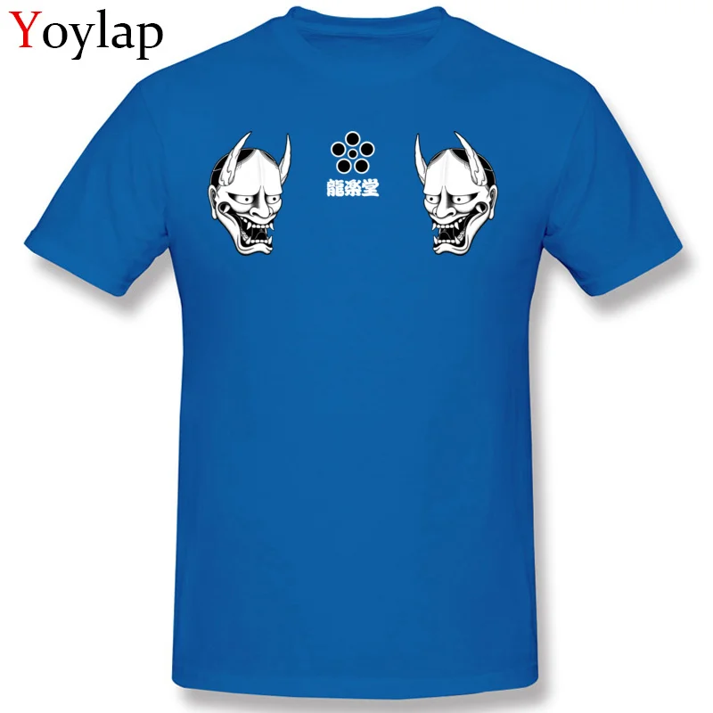 Dominant Summer Summer/Fall hannya Short Sleeve T-Shirt Cotton Fabric O Neck Men Tops Tees Casual Clothing Shirt Top Quality blue