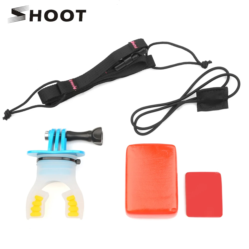 

SHOOT Action Camera Surf Mouth Mount for GoPro Hero 7 5 6 4 Black Silver Session YI 4K SJCAM SJ7 H9 Go Pro Surfing Accessory
