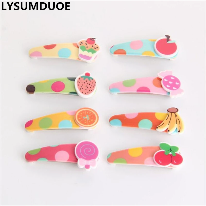 

LYSUMDUOE Imitative Fruit Hair Accessories Boutique Barrette Cherry Banana Hairpins For Girl Clip Jewelry Headband Gift Hairpin