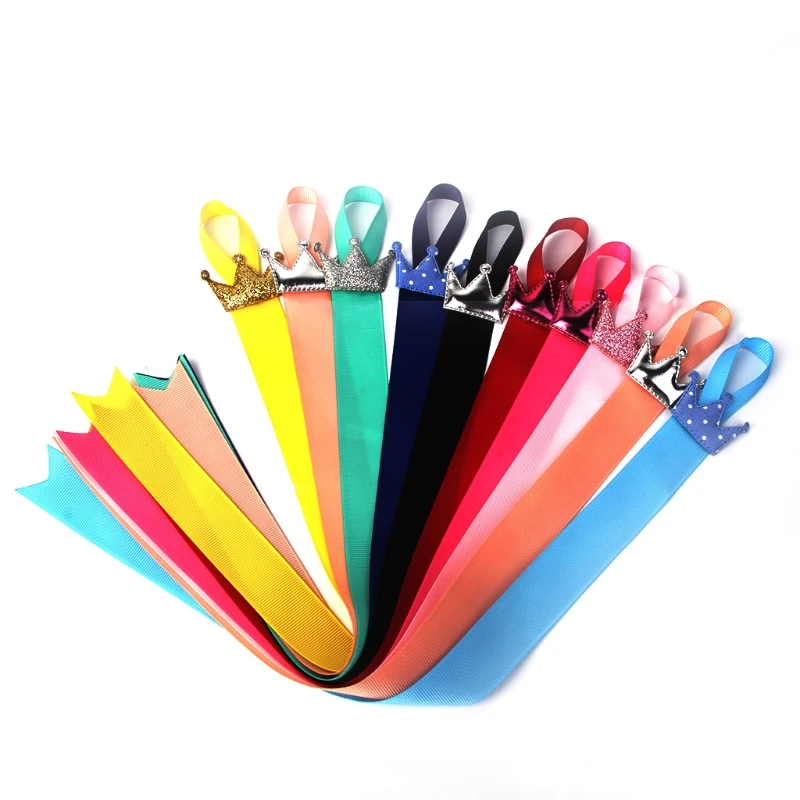 

10Pcs/lot Baby Kids Girls Crown Ribbon Hair Bow Hair Clip Holder Storage Organizer Color Random delivery