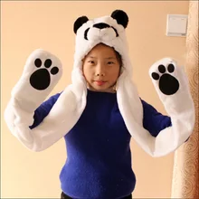 2017 New Fashion Beanies Cute Animal Bear Panda Cartoon font b Kids b font Adult Hats