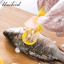 Unibird пластиковый скребок для рыбной чешуи, инструмент с контейнером, быстрая очистка рыбьей кожи, инструмент для удаления скалера, кухонный морской Очиститель пищи, помощник