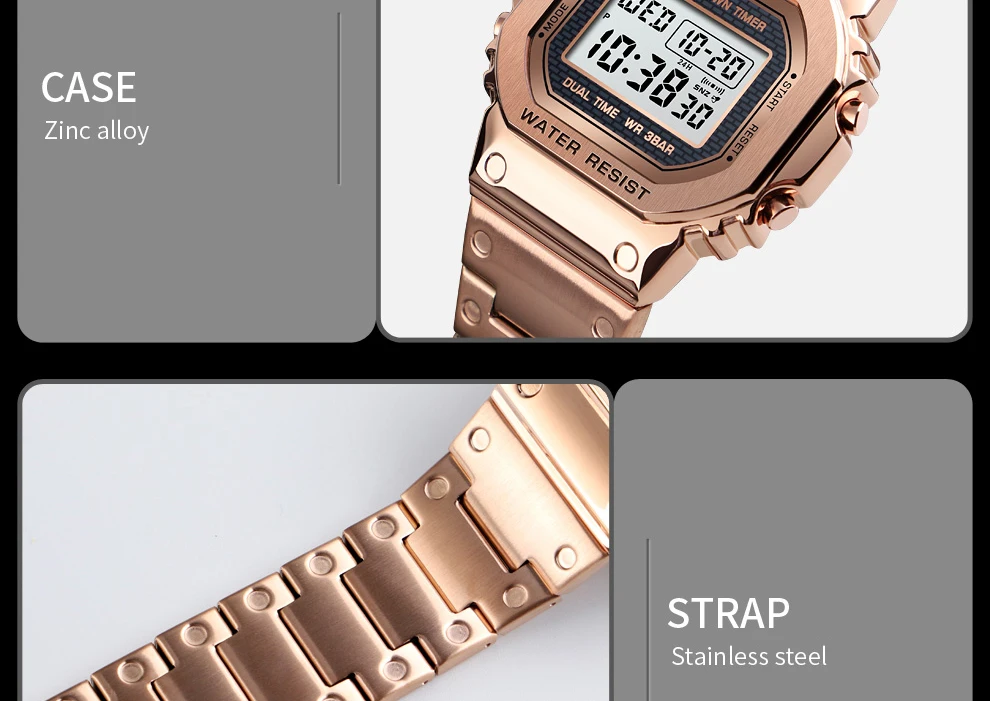 SKMEI 1456 Sport Watch Men Digital Watches 3Bar Waterpoof Alarm Clock