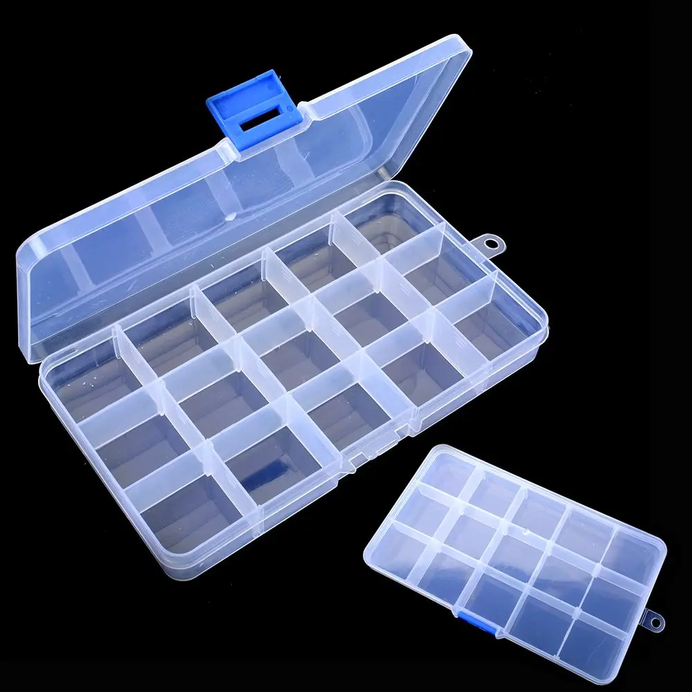 Пластиковый органайзер для конфет 15 отделений|organizer beads|plastic compartmentbox seal |