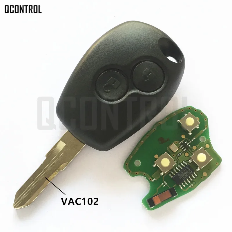 QCONTROL Автомобильный Дистанционный ключ Костюм для Renault Megane модус Клио Kangoo Logan Sandero Duster PCF7946/PCF7947 чип