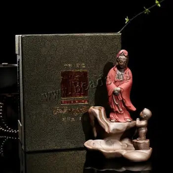 

New Chinese Style Classic Buddha Backflow Incense Burner Ceramic Craft Smoke Waterfall Incense Holder Buddhism Home Decor