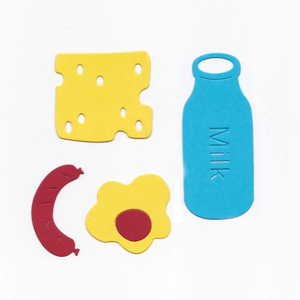 Breakfast Design Metal Cutting Dies Stencil Template for Photo Album Embossing Crafts DIY Wedding Birthday Party Card Making