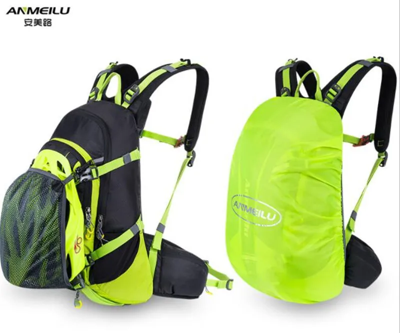 ANMEILU 20L Waterproof Camping Hiking Backpack With Rain Cover Climbing Cycling Backpack Outdoor Sport Optional 2L Water Bag