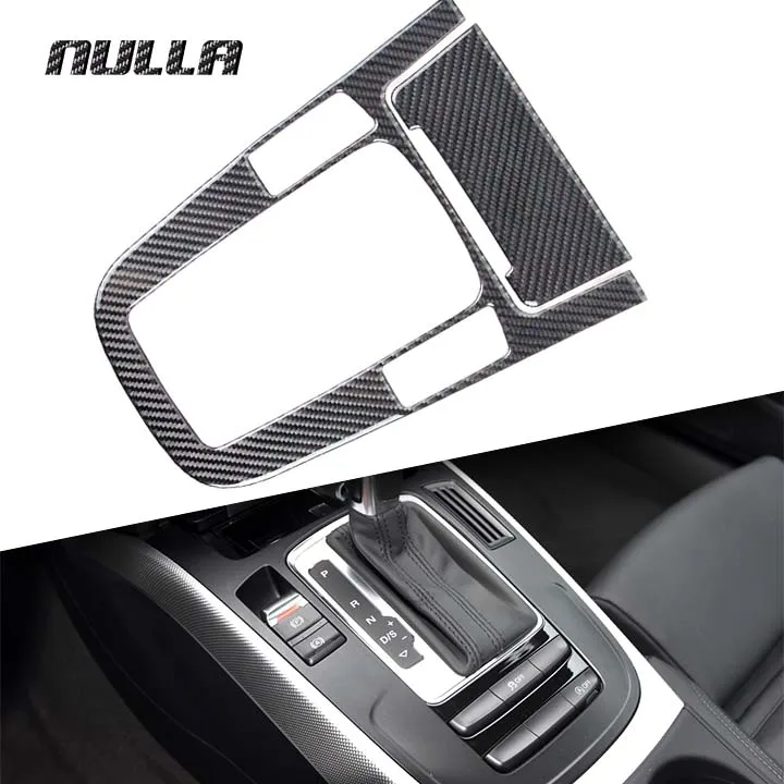 

NULLA Carbon Fiber Gear Shift Panel Control Center Console Stall Decoration Cover Frame Trim Sticker for AUDI A4 A5 Q5 B8 Q3 A6