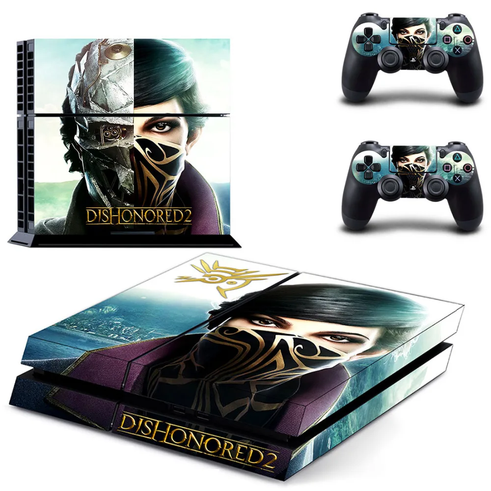 Наклейка для игровой консоли PS4 Dishonored 2 наклейка Sony PlayStation 4 и контроллера