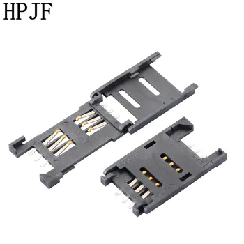 

10PCS SIM Card Socket Connector 6-Pin Clamshell Mobile Communications Deck SIM Card Slot 6P Contact Deck