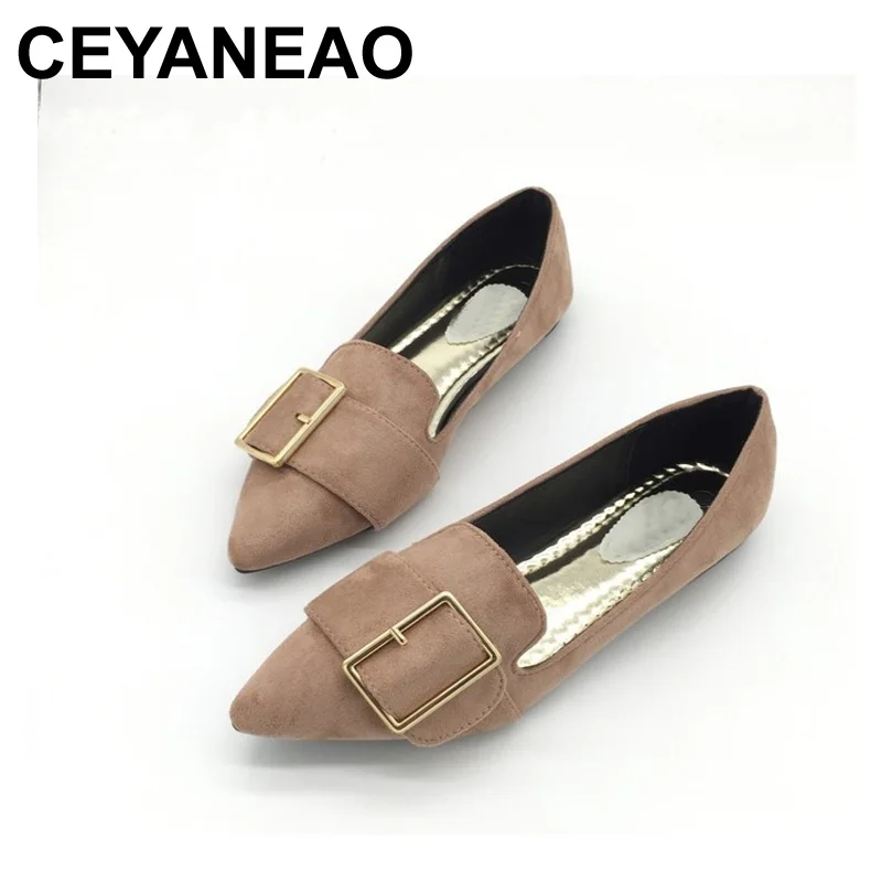 

CEYANEAO Brand Women Shoes Fashion Buckle Strap for Woman Casual Single Shoes Lady Soft Work Draving Footwear Zapatos Mujer