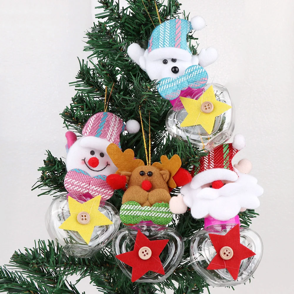 4Style Plush Santa Claus Snowman Christmas Gift Boxes Kids Candy Jar Bottle Decoration Party Favors New Year Decor | Дом и сад