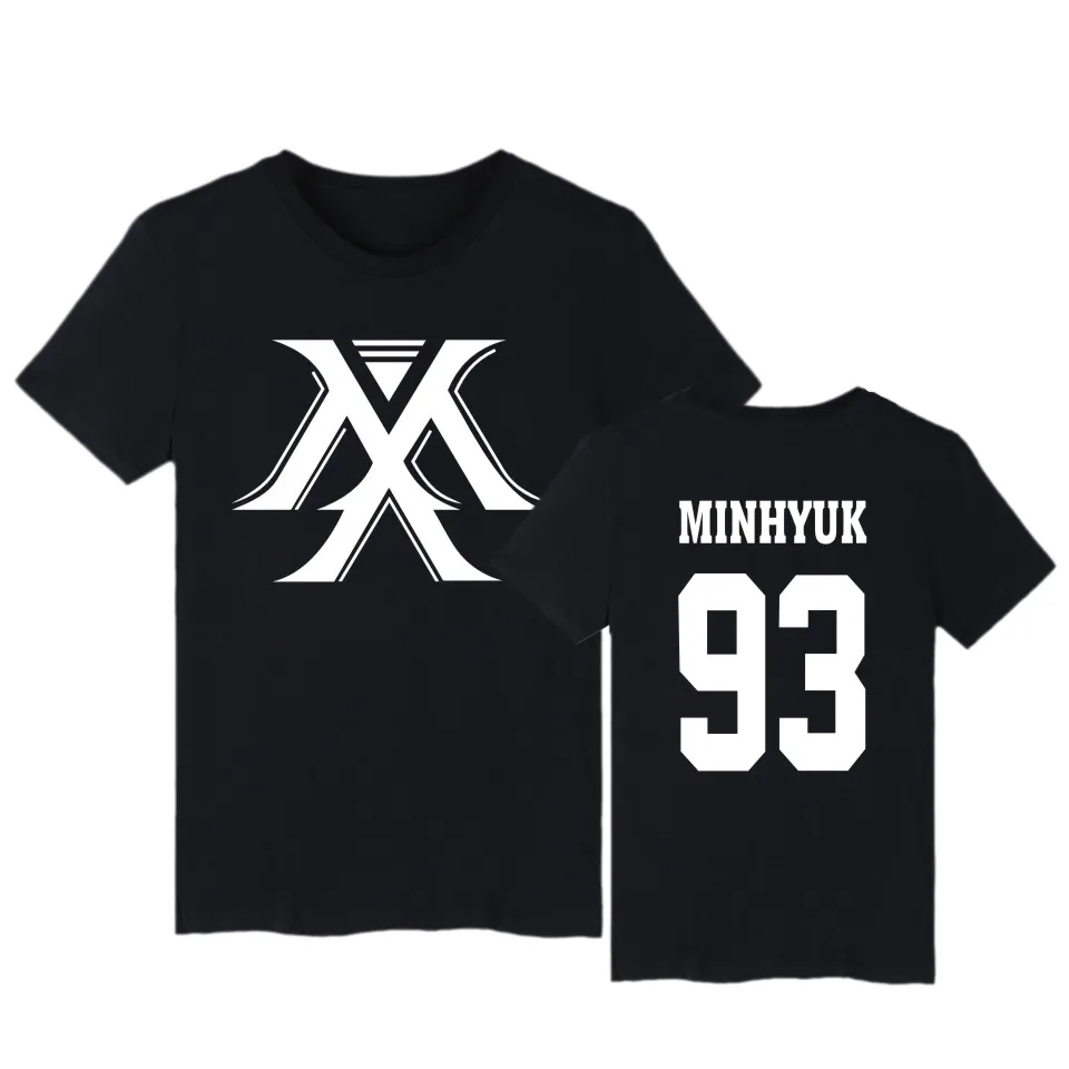 Kpop MONSTA X T shirt Concert Monsta X Moletom T Shirt Periphery Cotton