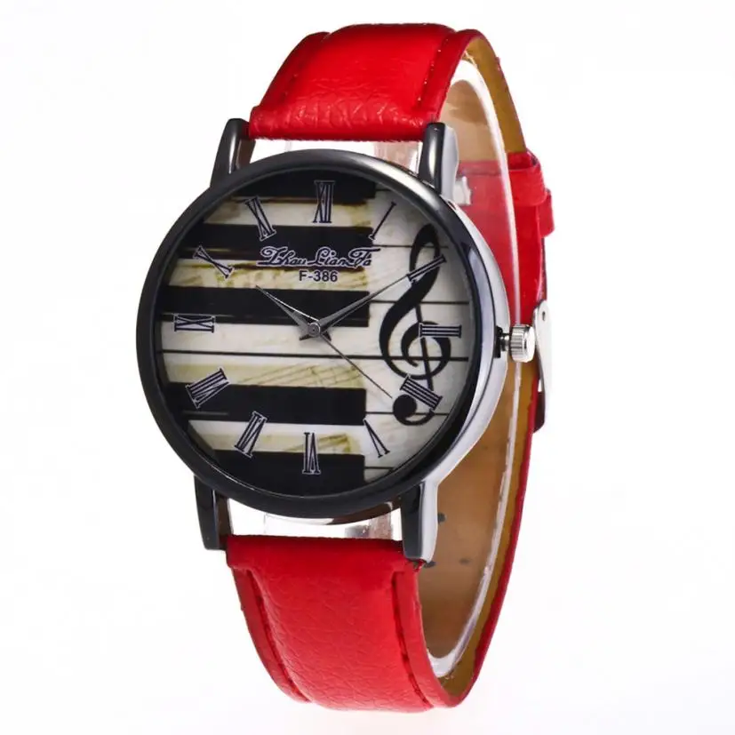 Модные женские часы Музыка Фортепиано кварцевый красочный кожаный ремешок наручные часы повседневные часы Женские Подарочные часы Bayan Kol Saati