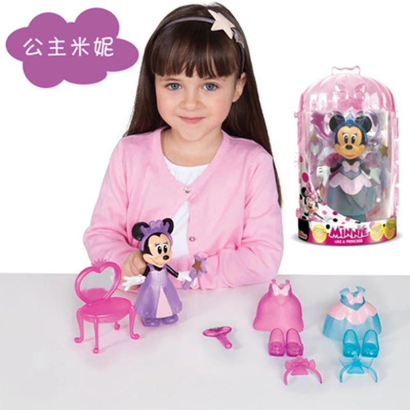 

Original Disney Mickey Mouse Clubhouse Minnie 25CM Big LOL dolls Princess Dress up toys model kids birthday gifts